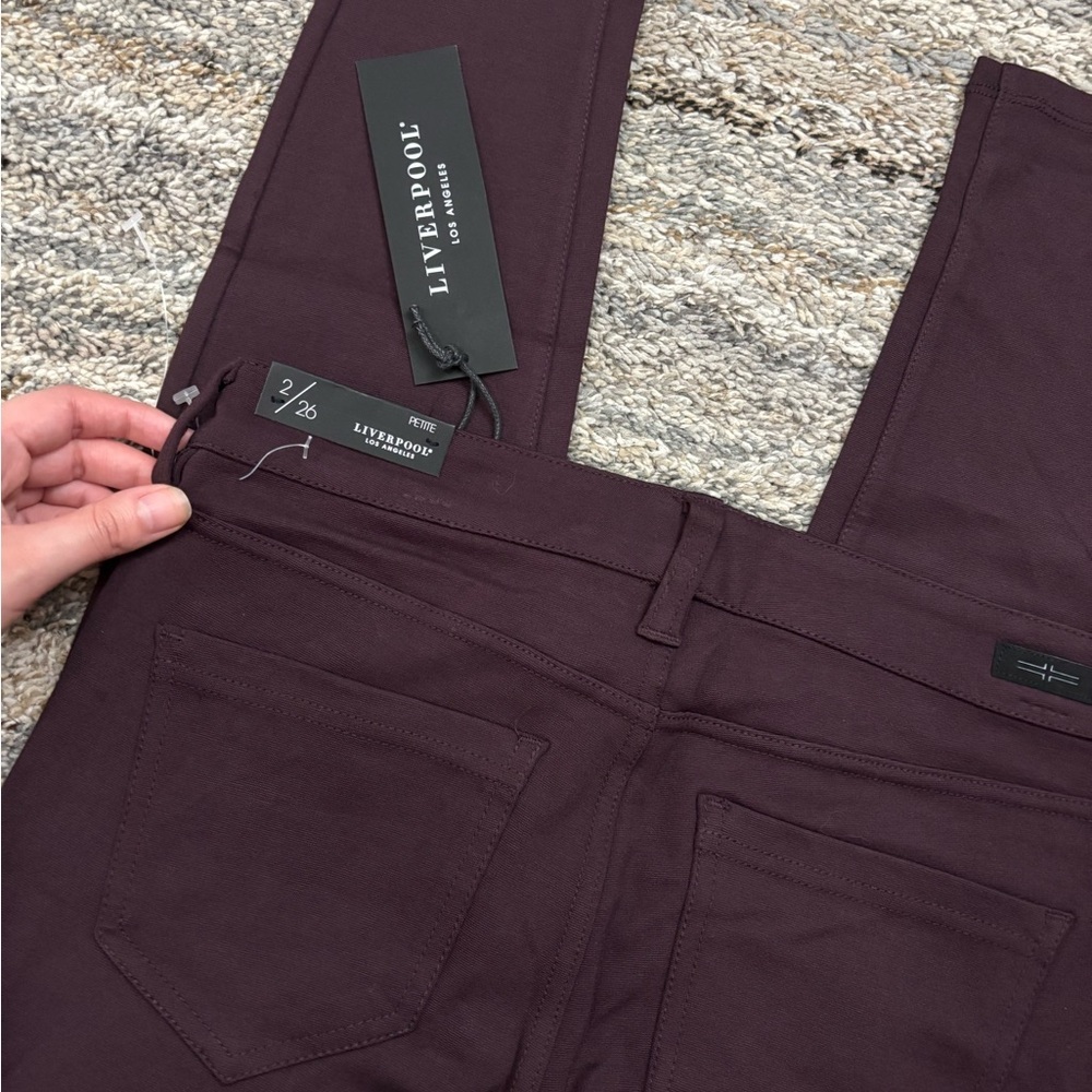 Liverpool Mid Rise Skinny Jeans Aubergine Sz 2/26P NWT | Liverpool Skinny NEW- - Picture 9 of 13